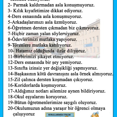 sınıf kuralları